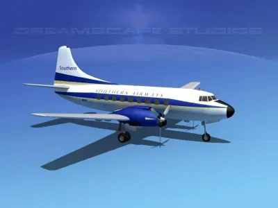 Martin 404 Southern Airways 1 3D model