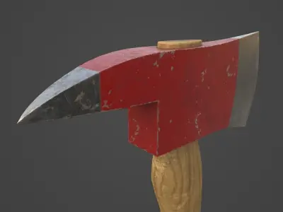 Fireaxe - Gameready Asset Low-poly 3D model