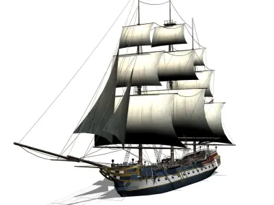  corvette Low-poly 3D model
