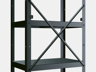 BROR Shelving unit 3 Low-poly 3D model