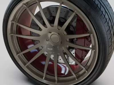 tire und rims concept tuning auto 3D model