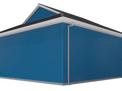 Garage-010 Low Poly house 3D model