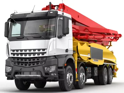 Concrete Pump Truck 8X4 3D model