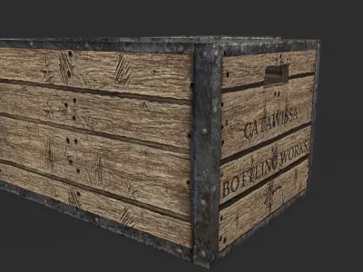 Wooden Box Free low-poly 3D model purchase