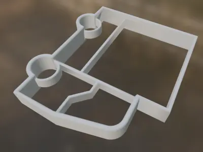 Truck Cookie Cutter double-sided 3D print model