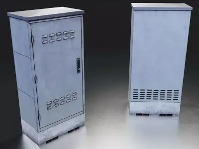 Utility Electrical Box 3D Model Low-poly 3D model