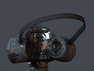 Gas mask helmet 3d model scifi Low-poly 3D model Low-poly Low-poly 3D model purchase