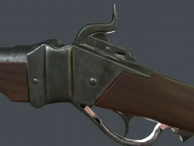 Sharps Rifle Low-poly 3D model