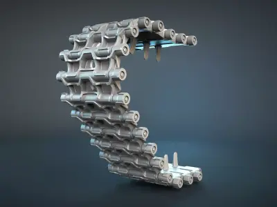 2S3 Akatsiya Track High-Poly 3D model