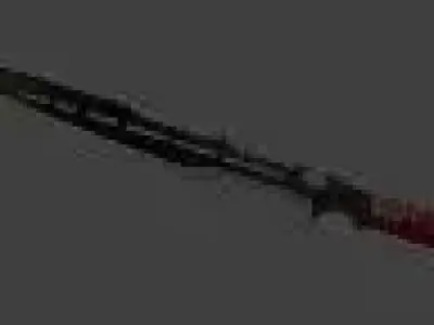 Red Guardian Fantasy Sword Free 3D model