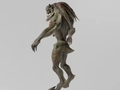 Alien Creature Lowpoly RIgged Free low-poly 3D model