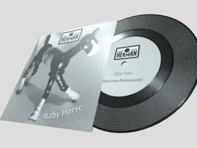 7 inch Vinyl Record Herman Low-poly 3D model