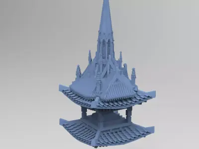 General Warlord Temple top 3 3D model