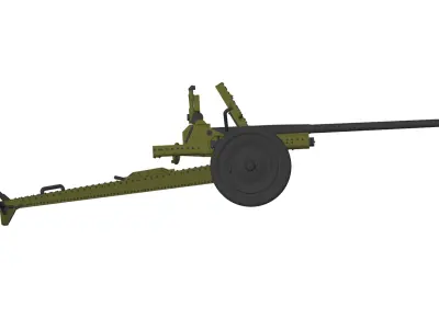 76-mm cannon 3D model