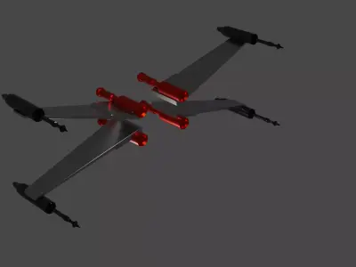 Xwing wings Free low-poly 3D model