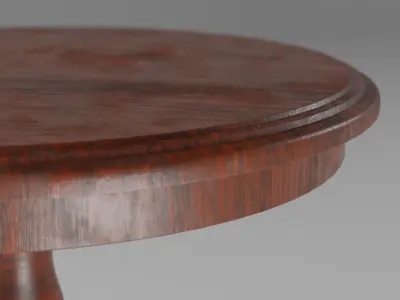 Photorealistic Antique Coffee Table 1930-40s Design 3D model