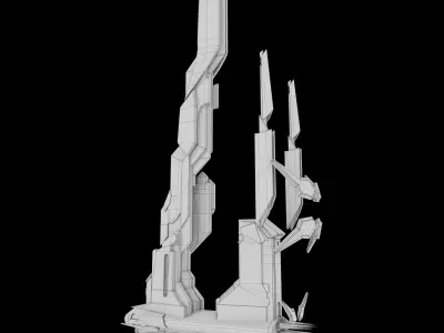 Spaceship cover by Cyan 3D model