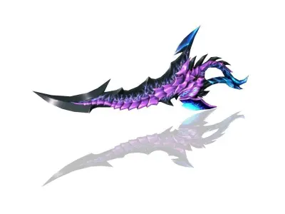 Infernal Sword Low-poly 3D model