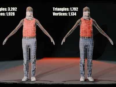 Local Insurgent-01 - Low Poly Low-poly 3D model