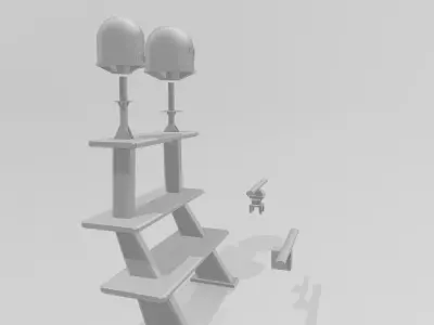 AHTS ship mast 3D print model