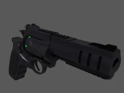 Revolver Gun Low-poly 3D model purchase