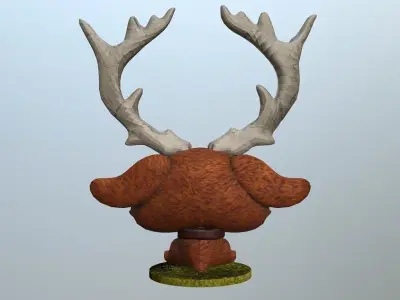Cute fawn Low-poly 3D model