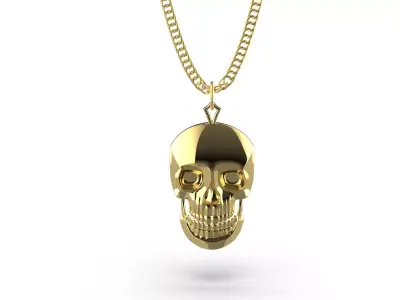 Skull pendant Halloween with moving part 3D print model