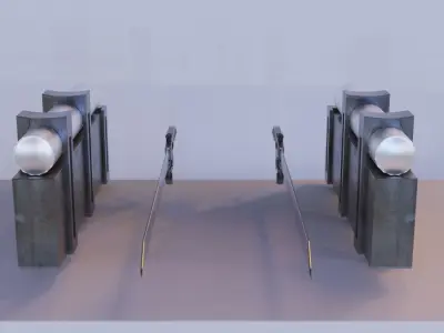 Attack on titan omni directional ODM 3D maneuver gear  Low-poly 3D model