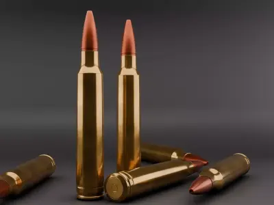 3D 7mm bullet model  3D model