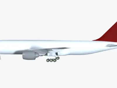 Realistic 747 3D model
