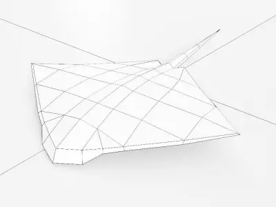 Stingray fish low poly 3d model Free low-poly 3D model