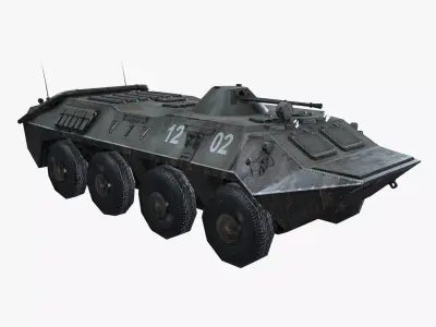 BTR 70 Low-poly 3D model