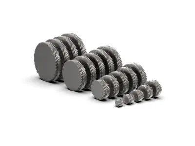 Herringbone Double Helical Gear Set 3D print model