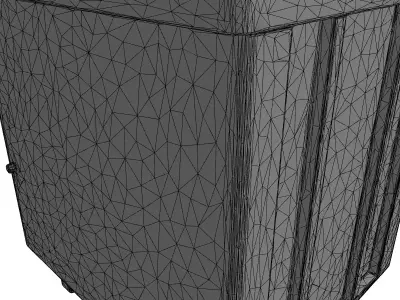 Weathered Industrial Open Top Container Low-poly 3D model