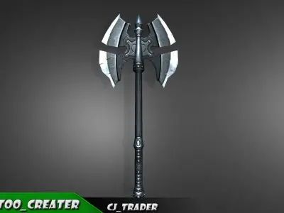 Magic Spell Axe Fantasy Game 3d model Low-poly 3D model
