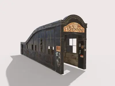 Old Subway Entrance 3D model