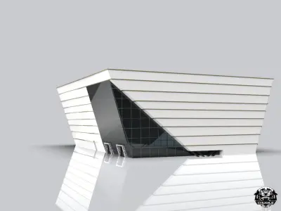 Modern Building Low-poly 3D model buy