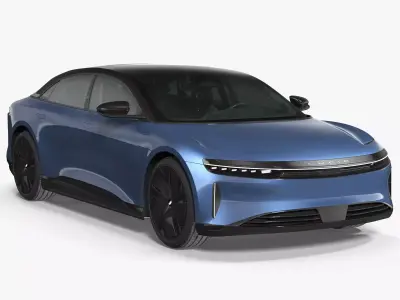 Lucid Air Electric Luxury Sedan Sapphire Rigged for Maya 3D model
