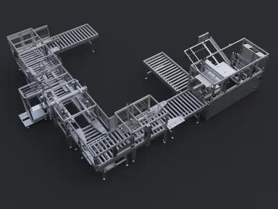 Semi-automatic packaging machine 3D model purchase