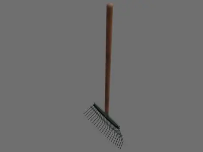 Rake 1B Low-poly 3D model