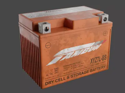 Motorcycle Battery Dust Low-poly 3D model buy