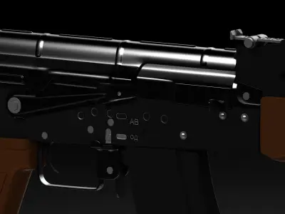 ak - 47 lowpoly and highpoly Free low-poly 3D model