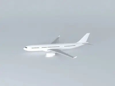 Airbus A330-200 Template Free 3D model