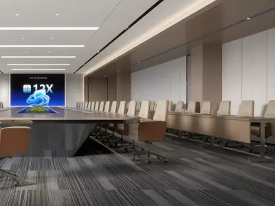 Interior scene conference room 3D model