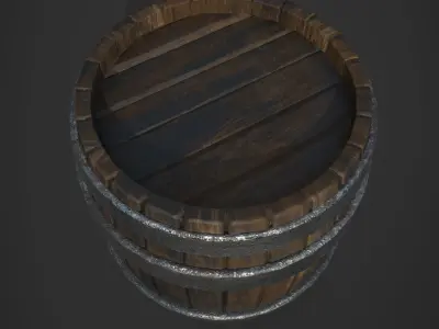 wood barrel 3D model purchase