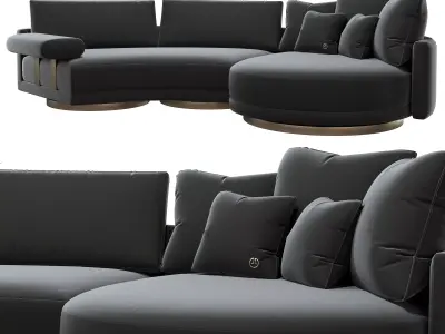 luxence jet sectional sofa 3D model