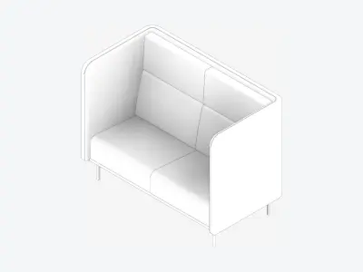 Seat - Sofa - Simplicity Low-poly 3D model