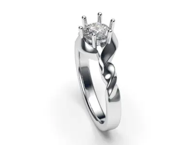 solitaire with ring sizes  8 part S95 3D print model