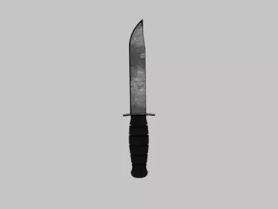 Knife Low-poly 3D model 13