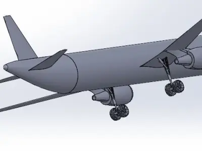 B747 model with details and GE engine  3D model
